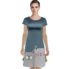 Cute Cats Cap Sleeve Nightdress by Valentinaart