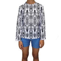 Bw 4 1 Kids  Long Sleeve Swimwear by ArtworkByPatrick