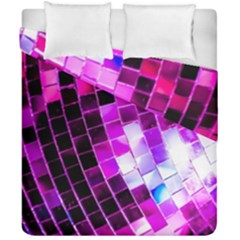 Purple Disco Ball Duvet Cover Double Side (california King Size) by essentialimage