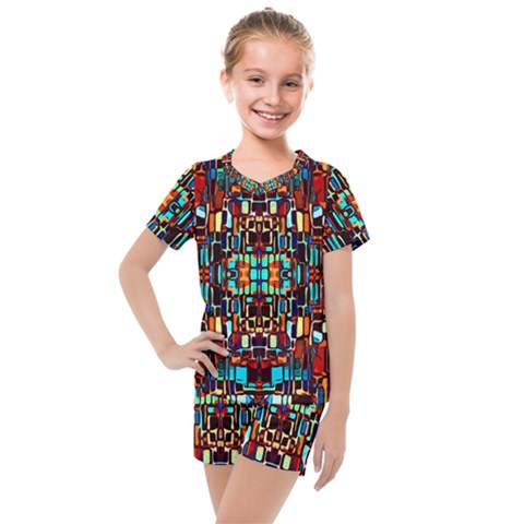 New Arrivals-a-17 Kids  Mesh Tee And Shorts Set by ArtworkByPatrick