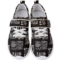 Vector Pattern Design With Tribal Elements Men s Velcro Strap Shoes by Vaneshart