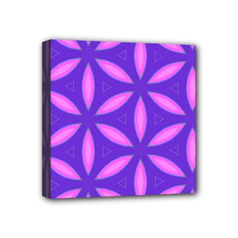 Pattern Texture Backgrounds Purple Mini Canvas 4  X 4  (stretched) by HermanTelo