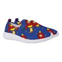 Space Rocket Pattern Women s Slip On Sneakers View3