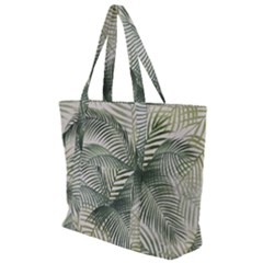 Vector Palm Leaves Pattern  Illustration Zip Up Canvas Bag by Vaneshart