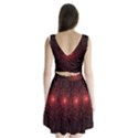 Fractal Spiral Depth Light Red Swirling Lines Split Back Mini Dress  View2