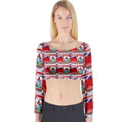 Flag Bermuda Long Sleeve Crop Top by ArtworkByPatrick