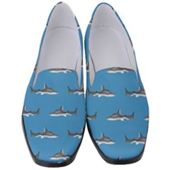 Shark Pattern Women s Classic Loafer Heels by bloomingvinedesign