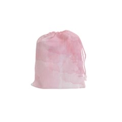 Pink Blurry Pastel Watercolour Ombre Drawstring Pouch (small) by Lullaby