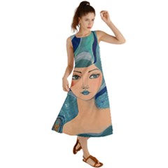 Blue Girl Summer Maxi Dress by CKArtCreations