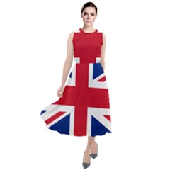 Uk Flag Round Neck Boho Dress by FlagGallery