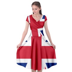 Uk Flag Union Jack Cap Sleeve Wrap Front Dress by FlagGallery