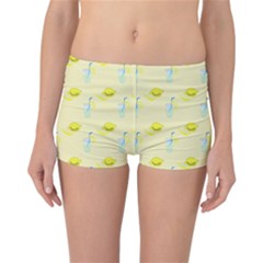 Lemonade Polkadots Reversible Boyleg Bikini Bottoms by bloomingvinedesign