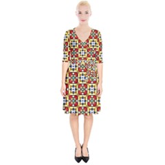 Church Pattern Church Texture Wrap Up Cocktail Dress by Simbadda
