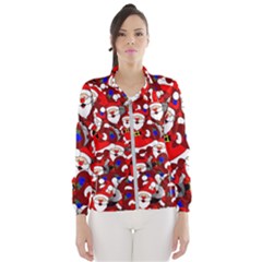 Nicholas Santa Christmas Pattern Women s Windbreaker by Simbadda