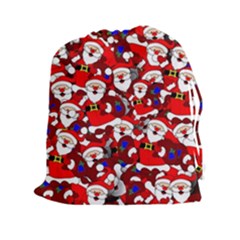 Nicholas Santa Christmas Pattern Drawstring Pouch (xxl) by Simbadda