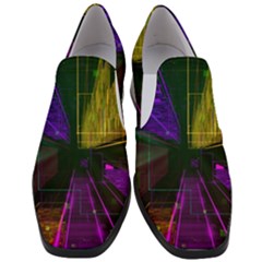 Data City Large Fiction Digital Women Slip On Heel Loafers by Simbadda