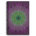 Light Abstract Flower Purple Petal Glass Color Circle Art Symmetry Digital Shape Fractal Macro Photo 5.5  x 8.5  Notebook View1