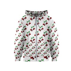 Cherries Pattern Kids  Zipper Hoodie by bloomingvinedesign