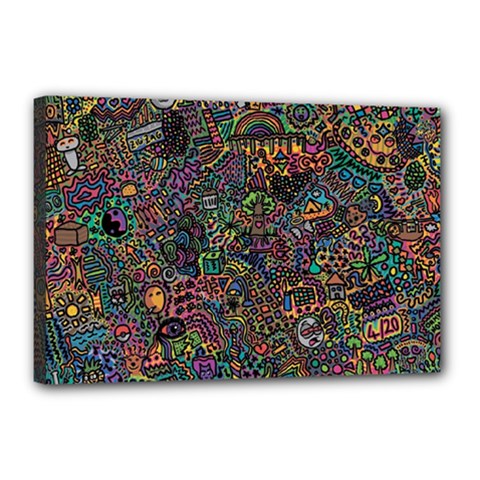 Awesome Abstract Pattern Canvas 18  X 12  (stretched) by Vaneshart