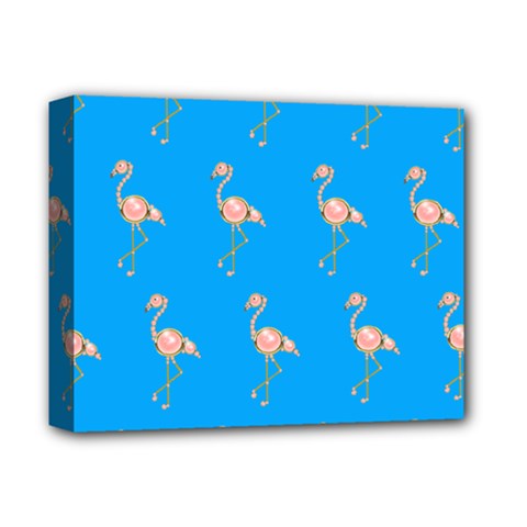 Flamenco Birds Exotic Nice Pink Deluxe Canvas 14  X 11  (stretched) by Mariart