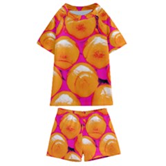 Pop Art Tennis Balls Kids  Swim Tee And Shorts Set by essentialimage