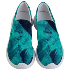 Background Texture Pattern Blue Women s Lightweight Slip Ons by Wegoenart