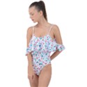 Rainy Day Pattern Drape Piece Swimsuit View1