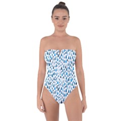 Rain Drops Tie Back One Piece Swimsuit by HelgaScand