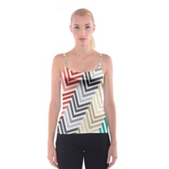 Abstract Colorful Geometric Pattern Spaghetti Strap Top by Vaneshart