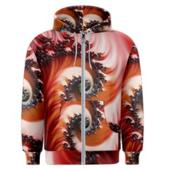 Abstract Fractal Patterns Red Men s Zipper Hoodie by Vaneshart