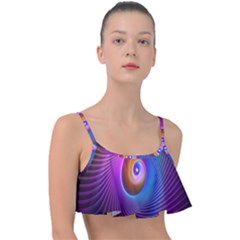 3d Abstract Fractal Bright Frill Bikini Top by Vaneshart