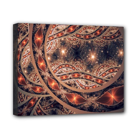 Fractal Patterns Abstract Dark Canvas 10  X 8  (stretched) by Vaneshart