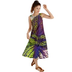 Dark Coleus Summer Maxi Dress by Riverwoman