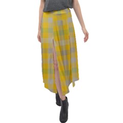 Zappwaits Juni Velour Split Maxi Skirt by zappwaits