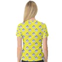 English Breakfast Yellow Pattern V-Neck Sport Mesh Tee View2