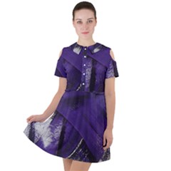 Violet Short Sleeve Shoulder Cut Out Dress  by WILLBIRDWELL