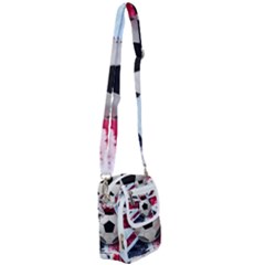 Soccer Ball With Great Britain Flag Shoulder Strap Belt Bag by Vaneshart