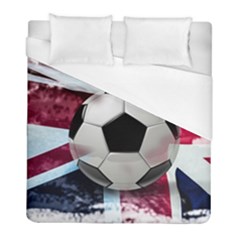 Soccer Ball With Great Britain Flag Duvet Cover (full/ Double Size) by Vaneshart