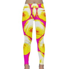 Pop Art Tennis Balls Classic Yoga Leggings by essentialimage