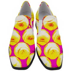 Pop Art Tennis Balls Women Slip On Heel Loafers by essentialimage