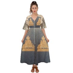 Illustrated Exhibitor 1 Kimono Sleeve Boho Dress by DeneWestUK