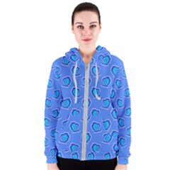 Surfer Pattern Women s Zipper Hoodie by bloomingvinedesign