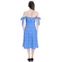 Surfer Pattern Shoulder Tie Bardot Midi Dress View2