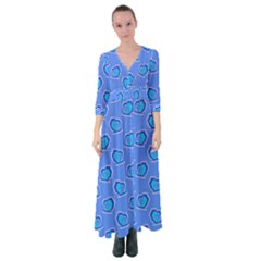 Surfer Pattern Button Up Maxi Dress by bloomingvinedesign