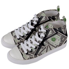 Dollar 499481 960 720 Women s Mid-top Canvas Sneakers by vintage2030