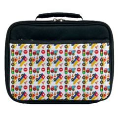 Pattern Patterns Construction Lunch Bag by Vaneshart