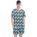 Girl With Green Hair Pattern Men s Mesh Tee and Shorts Set View1