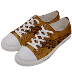 Background Music Women s Low Top Canvas Sneakers by Mariart