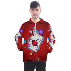 The Red Card Heart A With Fairy Men s Half Zip Pullover by FantasyWorld7