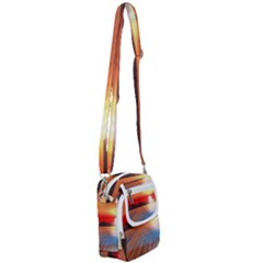 Sunset Water River Sea Sunrays Shoulder Strap Belt Bag by Mariart